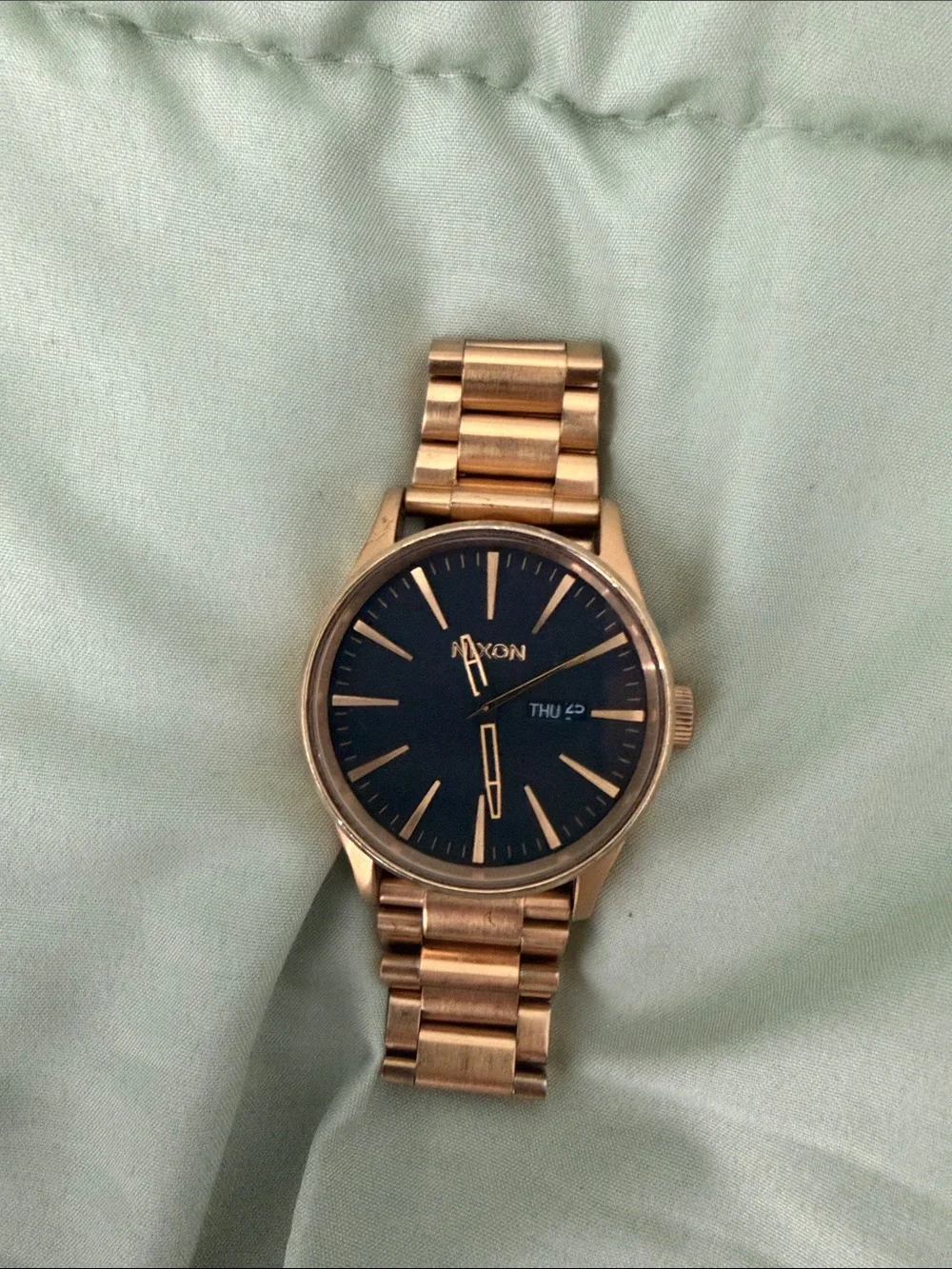 Nixon Gold Men's Watch with Black Dial